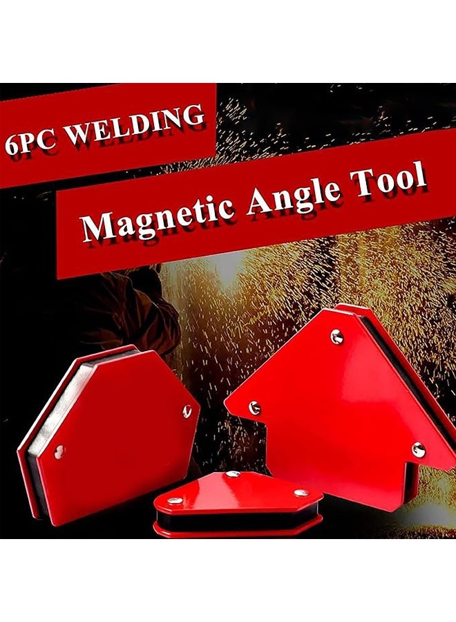 ديفاونز مجموعة مغناطيس لحام مكونة من 6 قطع DE46813 حامل زاوية مغناطيسي قوي 45 درجة 90 درجة 135 درجة أدوات تحديد المواقع متعددة الزوايا تركيبات لحام متينة من الفولاذ المقاوم للصدأ لتجميع تصنيع المعادن تركيب أنابيب اللحام محاذاة الإطار مغناطيسات لحام حمراء - Image 4