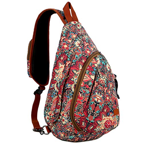 Baosha Large Sling backpack Crossbody Shoulder Chest Bag Travel Hiking Daypack for Women XB-04 (Multicolored) - Image 1