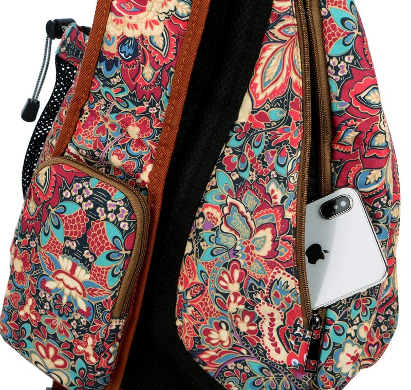 Baosha Large Sling backpack Crossbody Shoulder Chest Bag Travel Hiking Daypack for Women XB-04 (Multicolored) - Image 5
