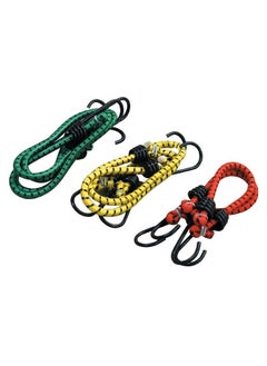 SHOPEE SHOPEE High Strength Elastic Bungee, Shock Cord Cables, Luggage Tying Rope with Hooks, (Assorted) - Set of 2  - Image 1