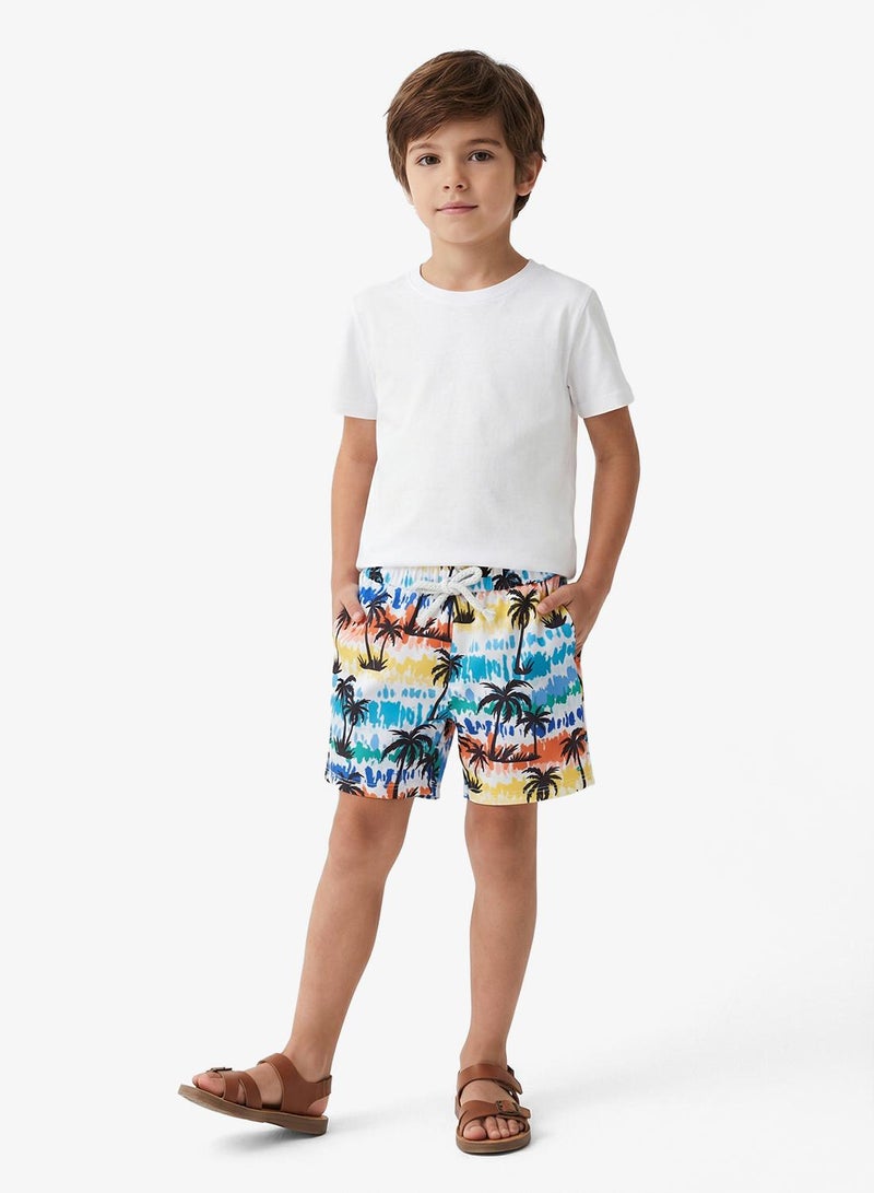 Pinata Palm Print Swim Short - Image 1