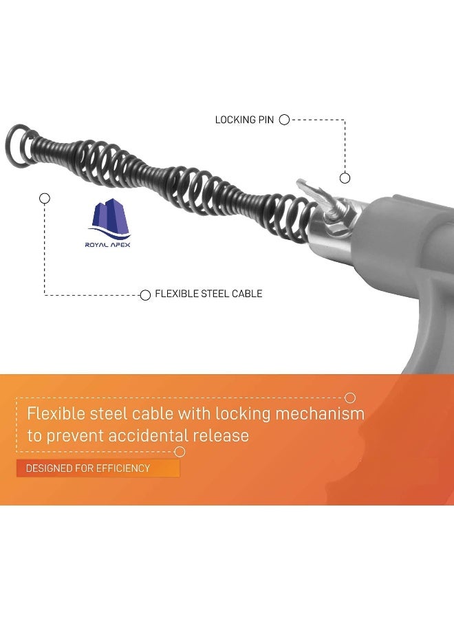 Royal Apex ‚¼ Inch 25 Feet Plumbing Snake Drain Auger Sink Snake Pipe Drain Cleaner For Bathroom Kitchen Sink Shower Drain. - Image 5