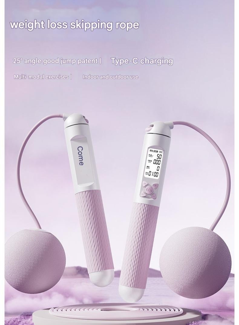 Generic Cordless Skipping Rope Weight Loss Specialized Counting Steel Wire Rope Skipping Rope Weight-bearing Adult Female Professional Fitness Exercise  - Image 2