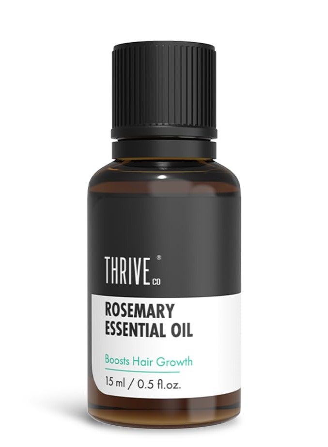 ThriveCo Rosemary Essential Oil For Hair Growth & Hair Fall Control Reduces Hair Breakage Pure Certified Organic and Natural With Vitamin E For Men and Women 15ml - Image 1