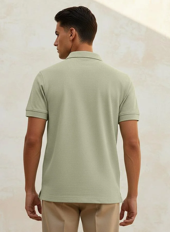Splash FAV GREEN TEXTURED POLO for Men | Best Price UAE