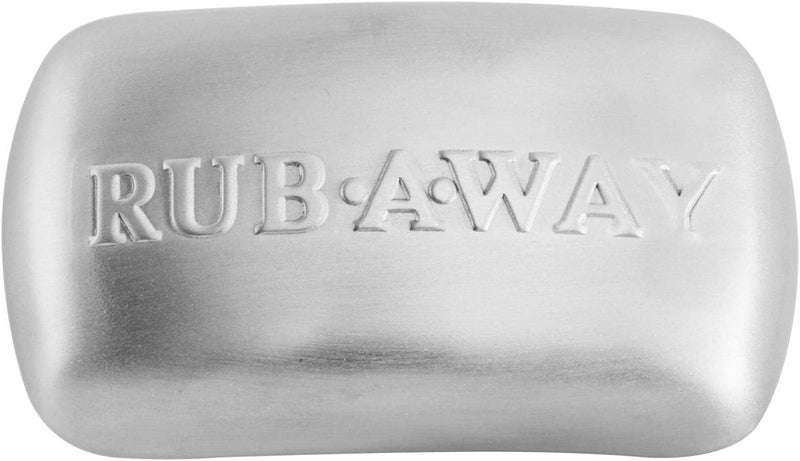 Amco Rub Away Bar, Stainless Steel Odor Absorber (3.1" x .7") - Dishwasher Safe Kitchen & Outdoor Essential for Garlic, Onion, Fishing, Hiking Odors - Natural Odor Remover (Mini Size)