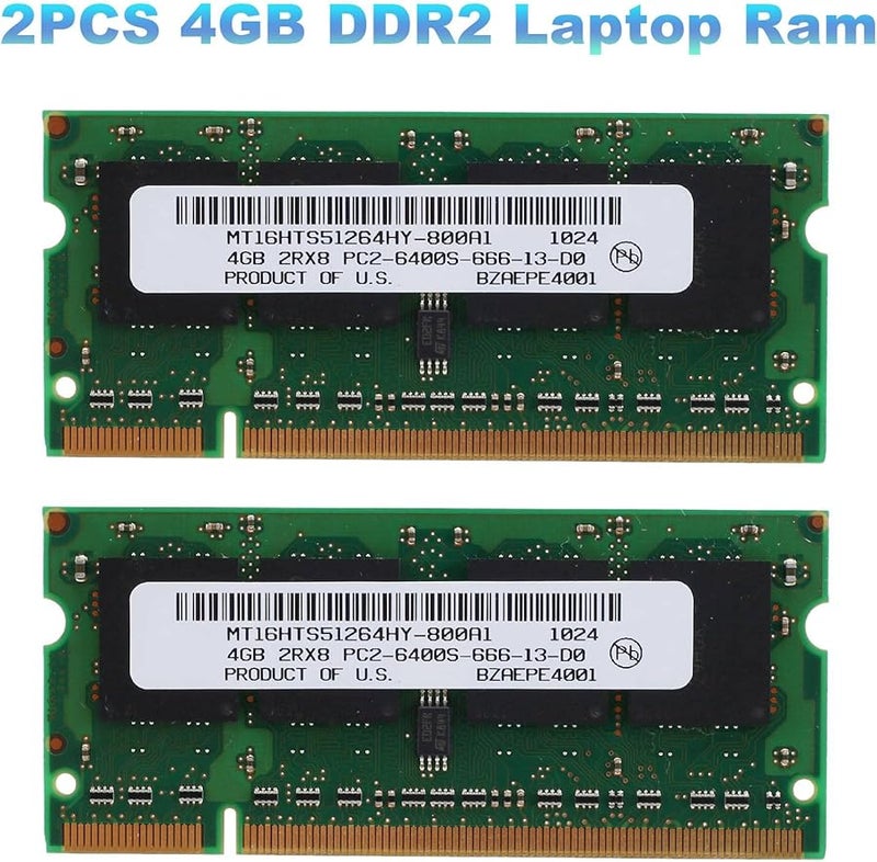 2PCS DDR2 4GB 800Mhz PC2 6400 SODIMM 200 Pin Laptop Memory RAM 2Rx8 - Image 3