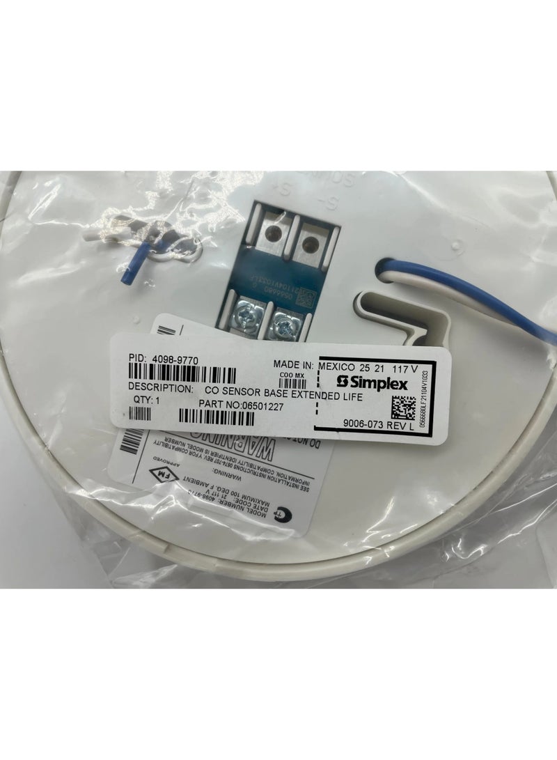 Simplex CO Sensor Base, 4098-9770 - Image 2