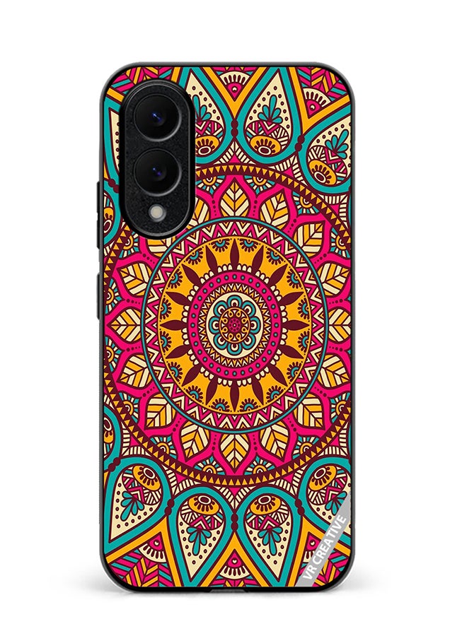 Protective Case Cover For Samsung Galaxy S25 Edge Mandala Design Multicolour