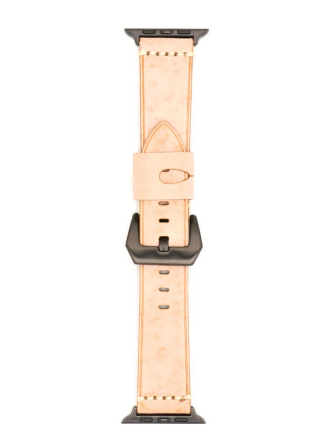 NIBEMINENT Replacement Band For Apple Watch Beige - Image 1
