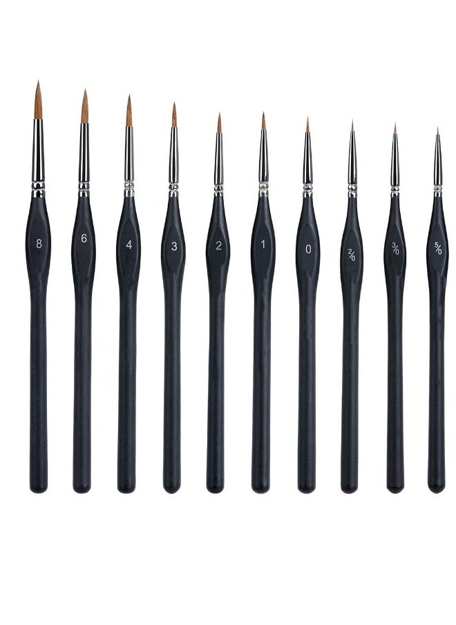 Generic Detail Paint Brushes Set 10pcs Miniature Brushes For Fine Detailing  Art Painting  Acrylic Watercolor Oil Models Warhammer 40k Paint Brushes For Acrylic Painting Acrylic Paint Brush Set 