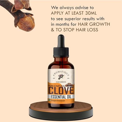 Aromatique Pure Clove Essential Oil (Syzygium Aromaticum) – 100% Natural & Therapeutic Grade | For Aromatherapy, Diffuser, Oral Care, Skin & Hair Wellness – 30ml Amber Glass Bottle - Image 5