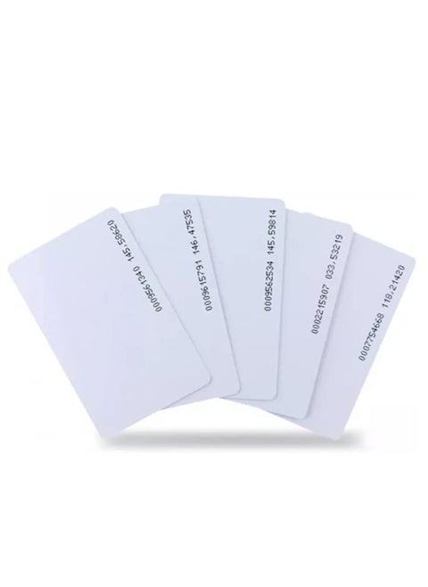 بطاقات RFID بتردد 125 كيلو هرتز، بطاقات هوية PVC ذات أرقام فريدة ثابتة قابلة للطباعة، بطاقات ذكية تقريبية غير قابلة للكتابة للتحكم في وقت الحضور في مواقف السيارات (10 بطاقات)