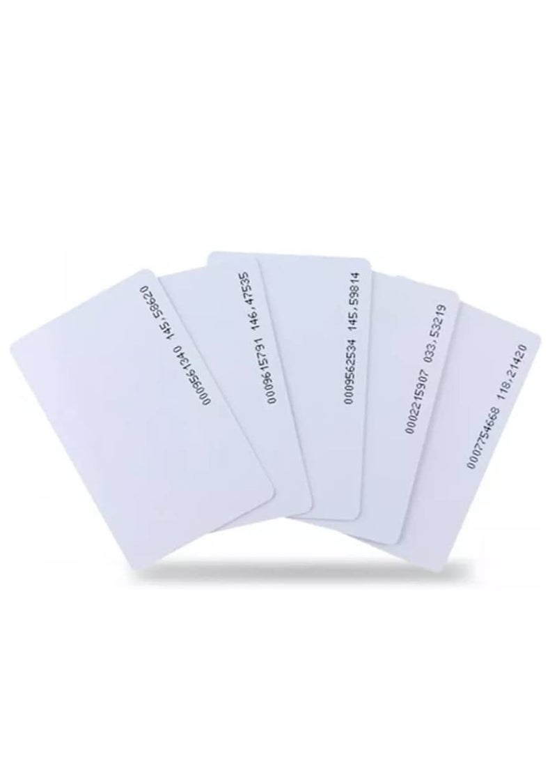 بطاقات RFID بتردد 125 كيلو هرتز، بطاقات هوية PVC ذات أرقام فريدة ثابتة قابلة للطباعة، بطاقات ذكية تقريبية غير قابلة للكتابة للتحكم في وقت الحضور في مواقف السيارات (10 بطاقات)