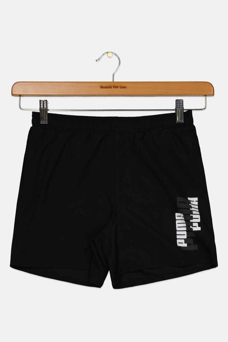 PUMA Kids Boy Sportswear Fit Drawstring Training Shorts, Black  - Image 1