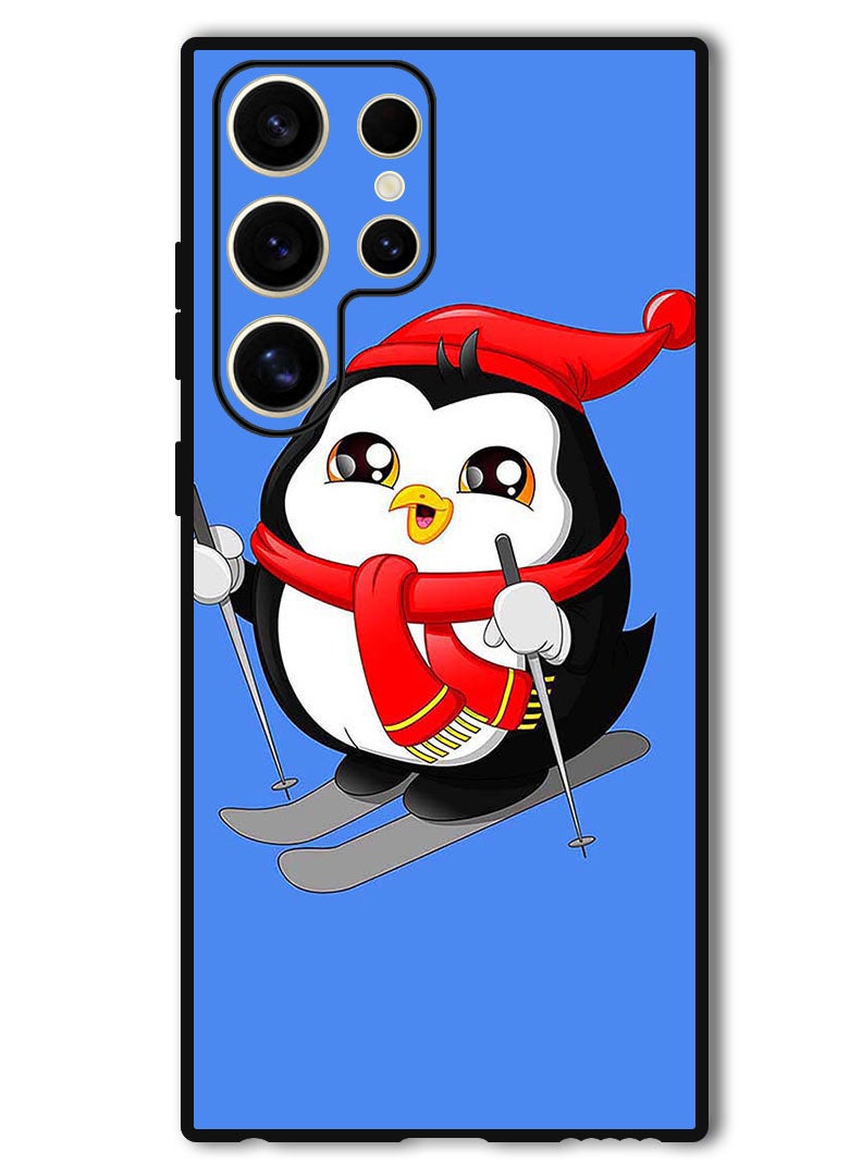 Theodor Protective Case Anti Scratch Shock Proof Bumper Cover For Samsung Galaxy S24 Ultra Skating Penguin - Image 1