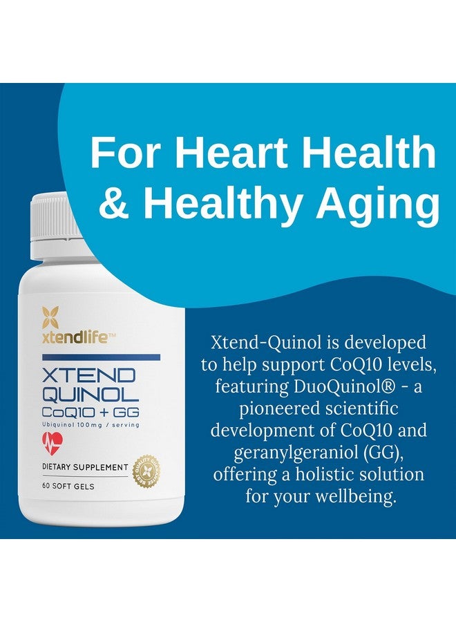 xtendlife Xtendlife Xtend-Quinol - Natural CoQ10 Ubiquinol and GG (Geranylgeraniol) Supplement for CoEnzyme Q10 Production, Heart Health, Cellular Energy, and Aging Health - 2 Month Supply - Image 2