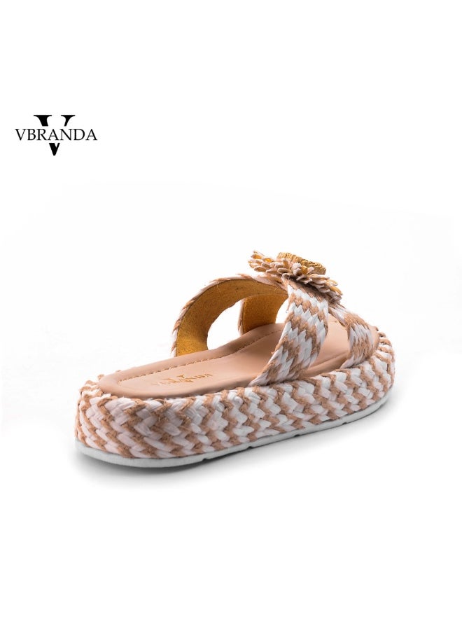 A summer jute slipper is a lightweight and comfortable SF-56-WHITE