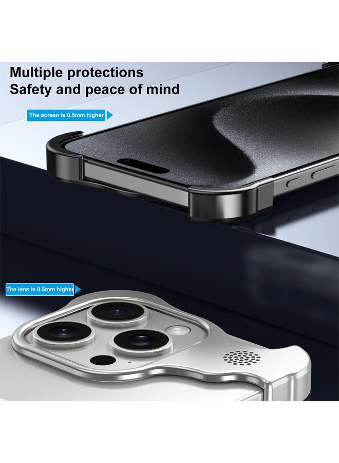 S-TOP Case For iPhone 14 Aromatherapy Alloy Frameless Phone Case - Image 5