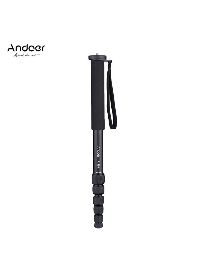 ANDOER - Andoer A-666 181cm/5.9ft Telescoping Aluminum Camera Monopod Unipod Stick 6-Section Max. Load 10kg/22Lbs with Carry Bag for Camcorder Video Studio Photography - Image 1