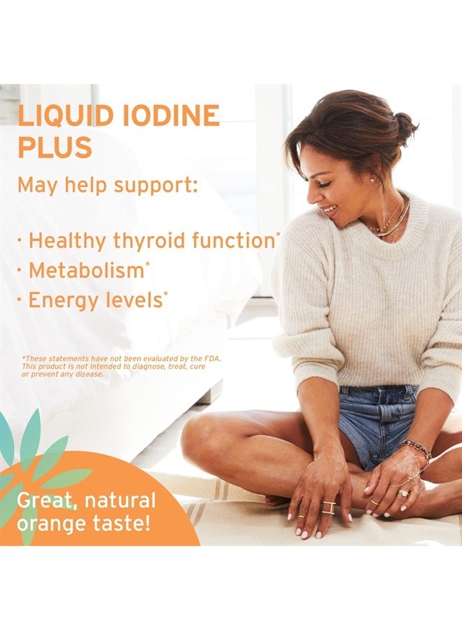 Life-flo Liquid Iodine Plus 150 mcg, Iodine Supplement for Thyroid Support,* Healthy Energy & Metabolism Formula* with Iodine & Potassium Iodide (Natural Orange Flavor) - Image 1