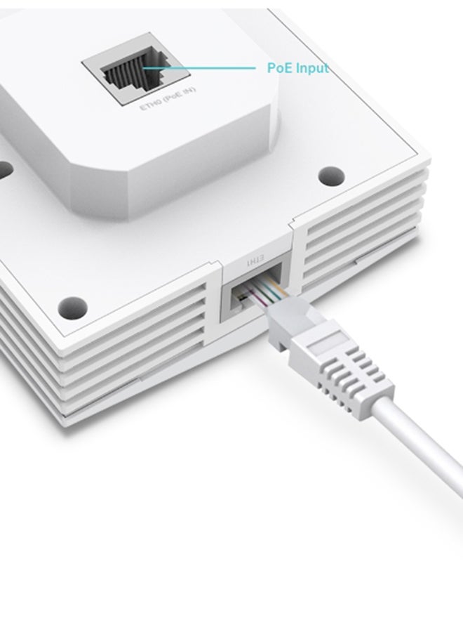 TP-LINK EAP650-Wall AX3000 WiFi 6 Wall Plate Access Point, Dual-Band 574 Mbps (2.4 GHz) & 2402 Mbps (5 GHz), 16 SSIDs, PoE, 100+ Clients, Cloud Management, Captive Portal, Mounting Kits White - Image 4