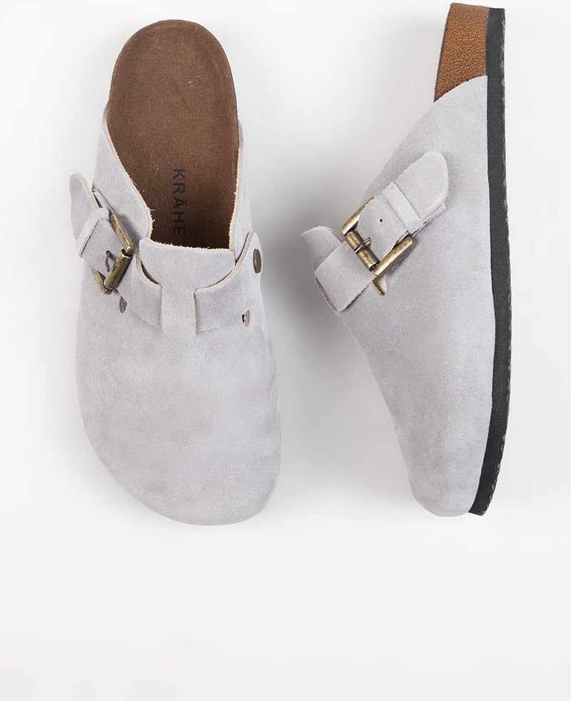 Manijero Krahe Sergio Men's Leather Sabo Gray Slippers  - Image 1