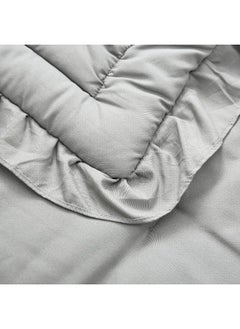Uozzi Bedding 3 Pieces Crib Bedding Set Baby Ruffle Quilted Comforter with Fitted Sheet and Pillowcase - Cute Ruffled Shabby Chic Bedding Soft Blanket Design Gray  - Image 5