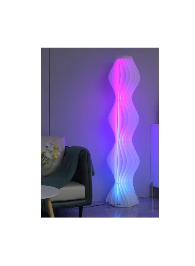 إيه تي إم مصباح أرضي واقف مصباح أريكة للمنزل والفندق والمكتب وغرفة المعيشة وغرفة النوم وديكور الإضاءة مصباح عمودي مع مفتاح دواسة الإمارات العربية المتحدة قابس LED بثلاثة ألوان قابلة للتعديل - Image 4