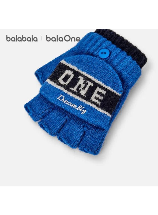 Balabala Balaone Kids Half-finger Flip Gloves Boys Girls Warm Comfortable 208425162206
