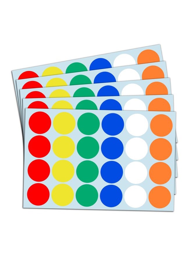TownStix 960 Pieces - 1" Colored Dot Stickers, Garage/Yard Sale Price Stickers - 6 Colors - Image 1