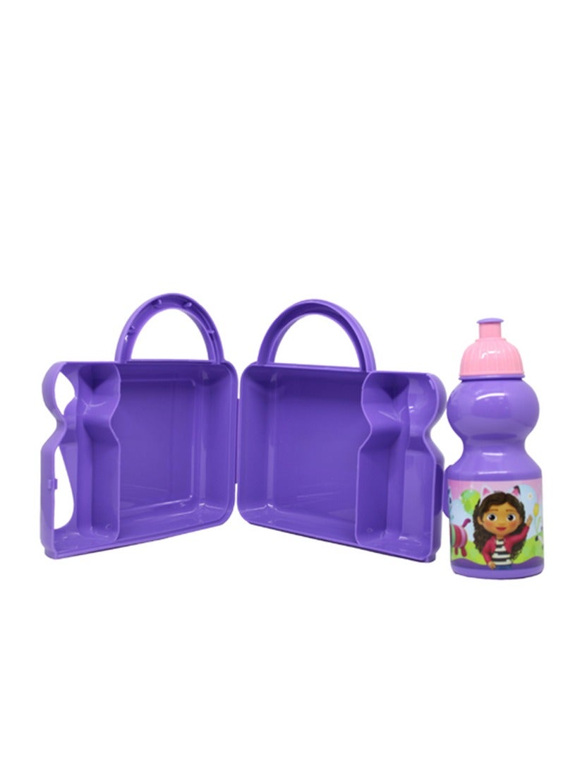 Gabby's Dollhouse Dollhouse High Quality Lunch Box and Water Bottle Combo Set Violet - Image 2