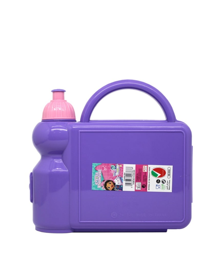 Gabby's Dollhouse Dollhouse High Quality Lunch Box and Water Bottle Combo Set Violet - Image 4