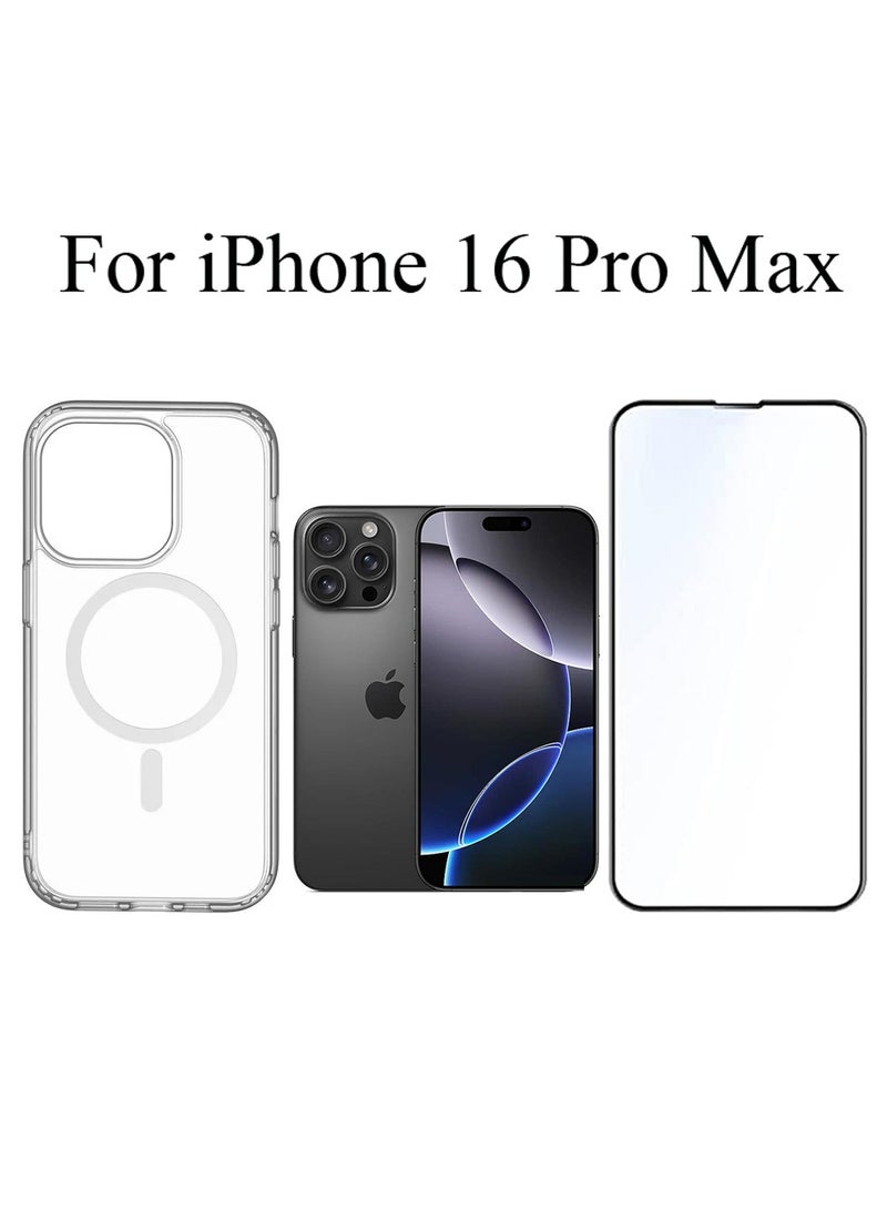 Lacoz Protective Clear TPU Case and Edge to Edge Full Coverage Tempered Glass Screen Protector Combo For Apple iPhone 16 Pro Max - Image 4