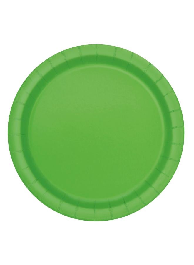Unique Lime Green Plates 9" - Pack Of 16 - Image 1