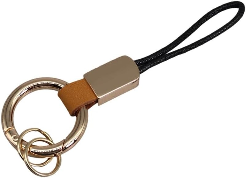 Simulated Leather Keychain With And Adjustable Wrist Strap Trendy Holder For Car Keys Organization - Image 1