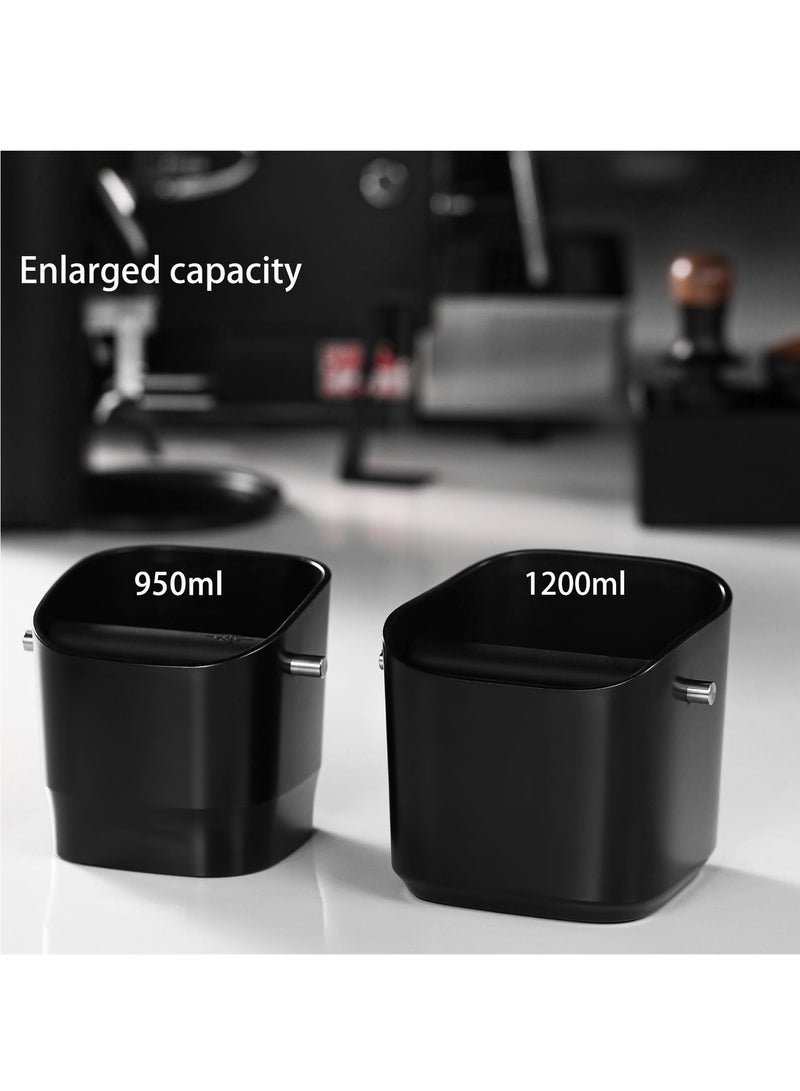KASTWAVE Coffee Knock Box For Pouring Coffee Grounds 15 Cups 1.2L With Stainless Steel Bar and Anti-slip Pads Anti-impact Durable Espresso Accessorie  - Image 3