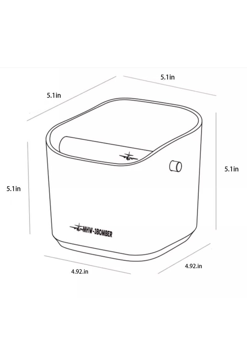 KASTWAVE Coffee Knock Box For Pouring Coffee Grounds 15 Cups 1.2L With Stainless Steel Bar and Anti-slip Pads Anti-impact Durable Espresso Accessorie  - Image 2