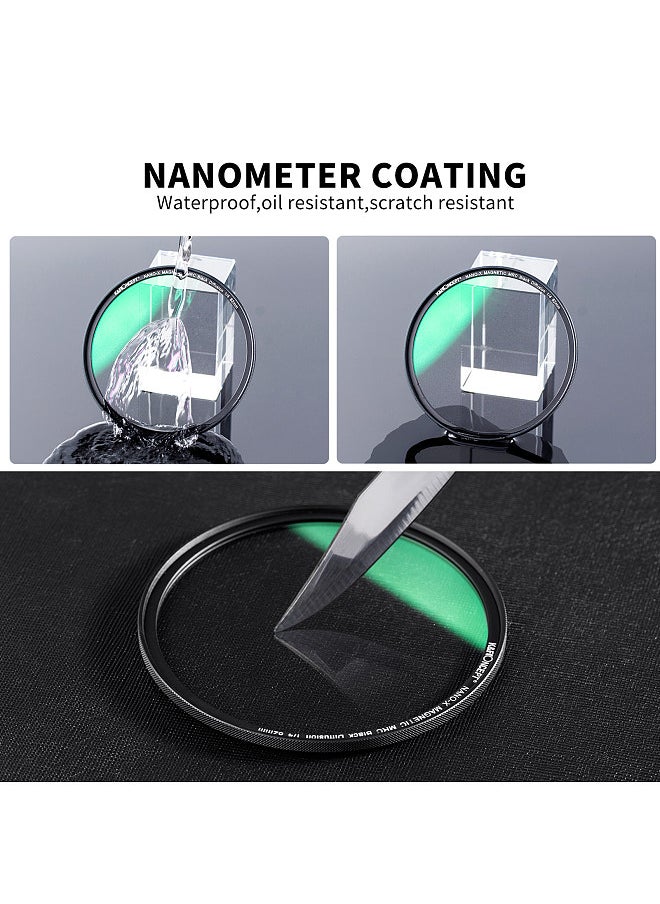 NANO-X-1/4 Soft Focus Filter Diffusion Filter with Waterproof Dust-Proof FMC Green Film for Camera Lens 52mm Diameter