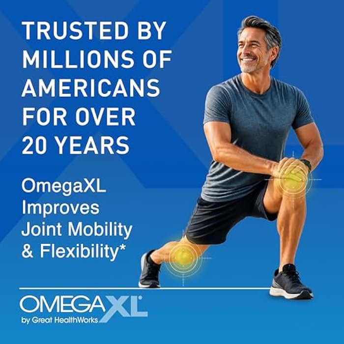 OmegaXL Joint Support Supplement, 60 Count | Green Lipped Mussel Oil, Soft Gel Pill, Natural Joint and Muscle Support Supplement, Clinically Supported, Non-GMO, Drug-Free - Image 3