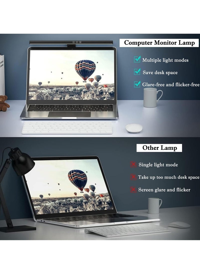 Computer Monitor Lamp, USB Screen Light Bar, Eye Protection no Screen Glare LED Display Light, 3 Color Temperatures & Dimmable, Touch Control, for Office/Reading/Games(33cm) - Image 4