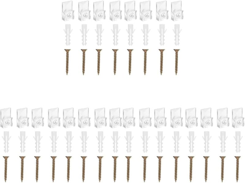 Tehaux 60 Pcs Transparent Glass Clamps For Cabinets Display Units And Bathrooms - Image 2