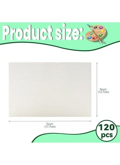 Fyess Fyess 120Pcs 100% Rag Cotton White Watercolor Paper Cold Press Paper Bulk Watercolor Drawing Student Artist for Kids,5 x 7 inch  - Image 3