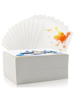 Fyess Fyess 120Pcs 100% Rag Cotton White Watercolor Paper Cold Press Paper Bulk Watercolor Drawing Student Artist for Kids,5 x 7 inch  - Image 2