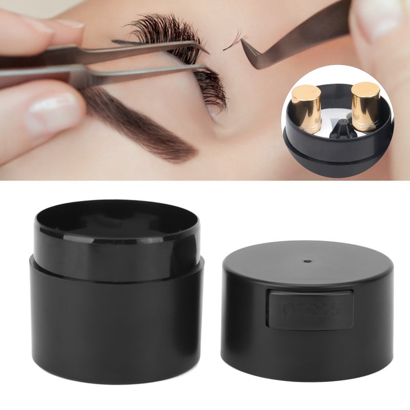 Eyelash Glue Storage Box Negative Pressure Large Capacity Lash Extension Adhesive Container Jar Black - Image 4