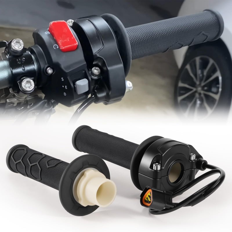 Kozlira Twist Throttle Grip Fit for Sur Ron Ultra Bee Electric Throttle Handle Assembly with Cable and Spare Right Handlebar Grip HighResponse Ebike Accelerator for Surron Electric Dirt Bike - Image 2