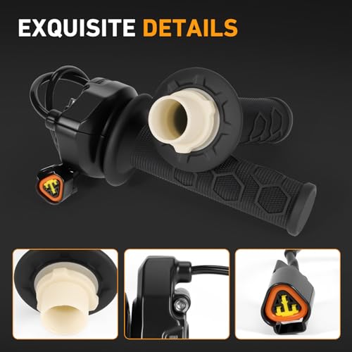 Kozlira Twist Throttle Grip Fit for Sur Ron Ultra Bee Electric Throttle Handle Assembly with Cable and Spare Right Handlebar Grip HighResponse Ebike Accelerator for Surron Electric Dirt Bike - Image 3