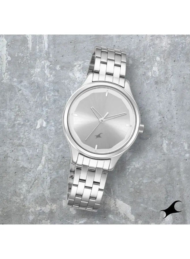 fastrack ساعة يد معدنية دائرية أنالوج للنساء - 6248SM01 - 40 مم - Image 1