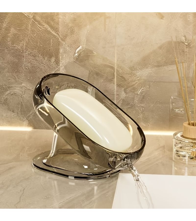 White Plastic Soap Dish Oval Bathroom Organizer Lightweight Durable Shower Bathtub Decor Easy Clean Space Saving Kitchen Vanity Accessory - Image 4