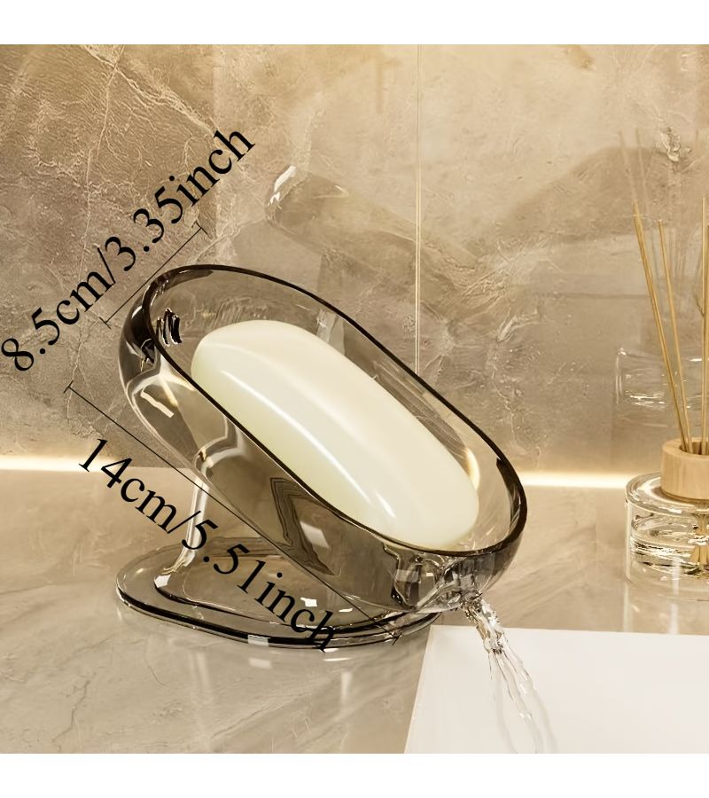 White Plastic Soap Dish Oval Bathroom Organizer Lightweight Durable Shower Bathtub Decor Easy Clean Space Saving Kitchen Vanity Accessory - Image 5